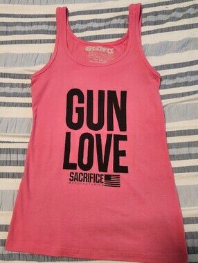 Sacrifice 'GUN LOVE' Pink Tank Top